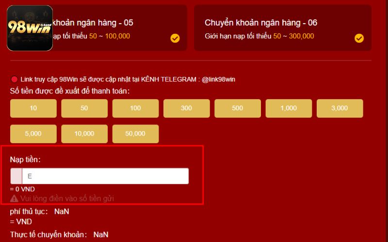 Nạp Tiền 98Win Nhanh Chóng Chỉ Với Các Phương Thức Đơn Giản 3 4 nguyên nhân khiến bạn giao dịch nạp tiền 98win thất bại