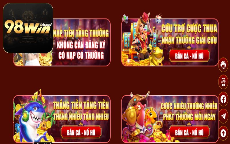 Khuyến Mãi 98Win 2 Chương trình hoàn tiền cược siêu hot cùng nhà cái