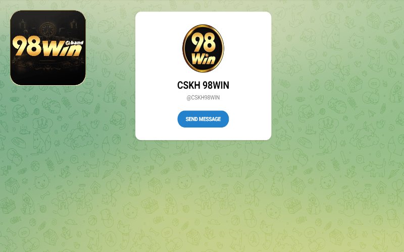 98WIN 24 CSKH qua Telegram của 98Win